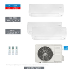 BOSCH Bosch 8733980489 27k 3-zone Mini-split System