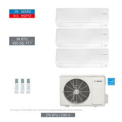 BOSCH Bosch 8733980479 27000 Btu 3-zone Mini-split Kit