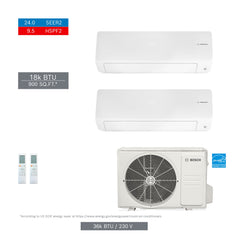 BOSCH Bosch 8733980476 36000 Btu 2-zone Mini-split Kit