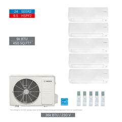 BOSCH Bosch 8733980529 Multi-zone Mini-split Kit 36000 Btu/h 5-zone