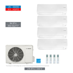 BOSCH Bosch 8733980527 Mini Split 27000 Btu 4-zone Kit
