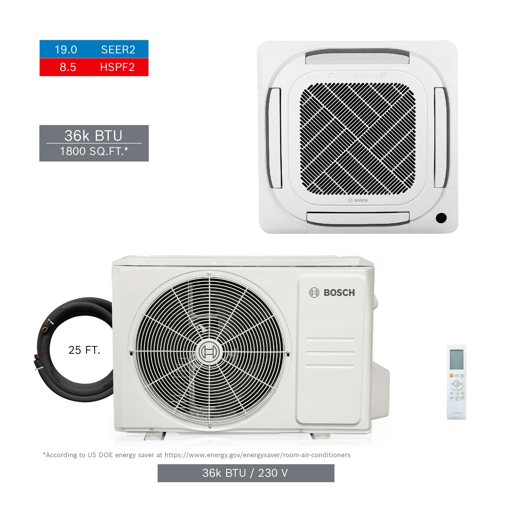BOSCH Bosch 8733980516 36000 Btu 4-zone Mini Split System