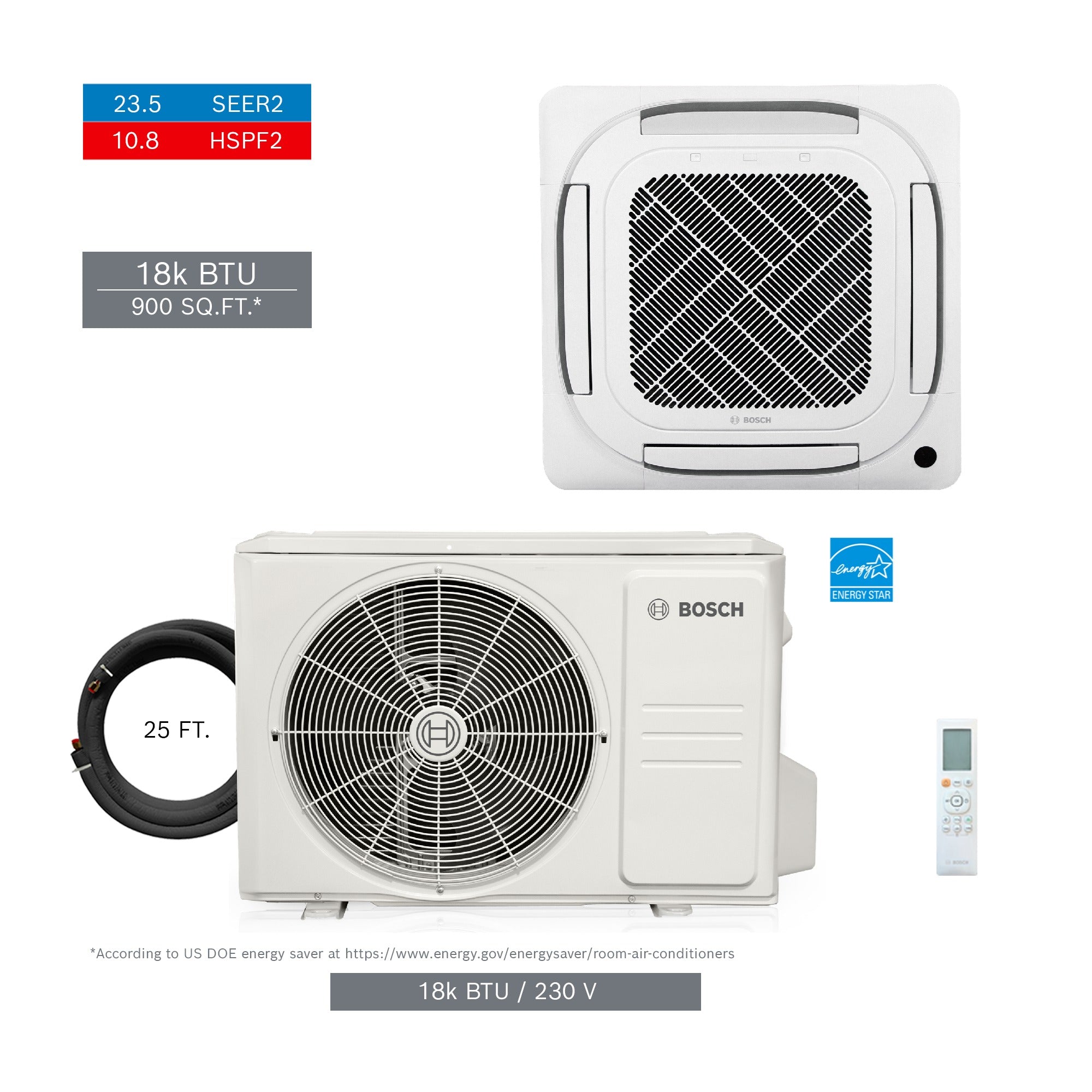 BOSCH Bosch 8733980514 18000 Btu 4-zone Mini Split System