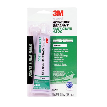 3M 3M 7000148282 marine adhesive sealant 4200FC fast cure 3 oz tube, 6 case