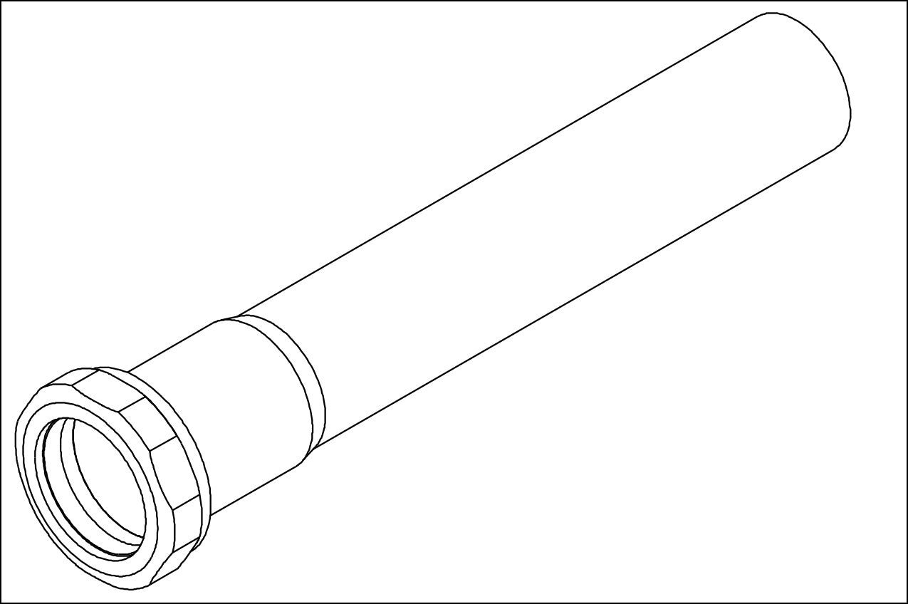 BRASSTECH Brasstech 328/10B Extension Tube 1-1/4 inches x 8 inches