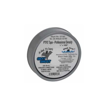 BLACK SWAN Black Swan 2180 PTFE Tape - Gray Ghost 1/2 inches x 1000 inches