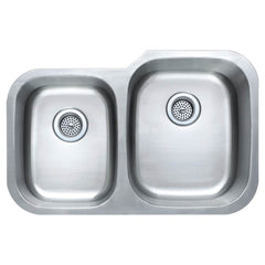COMPASS Compass 481-0608 manufacturing 31-1/2 x 20-1/2 x 9 feet' right bowl & 7-1/2 feet' left bowl, 60/40 under-mount sink 18 gauge