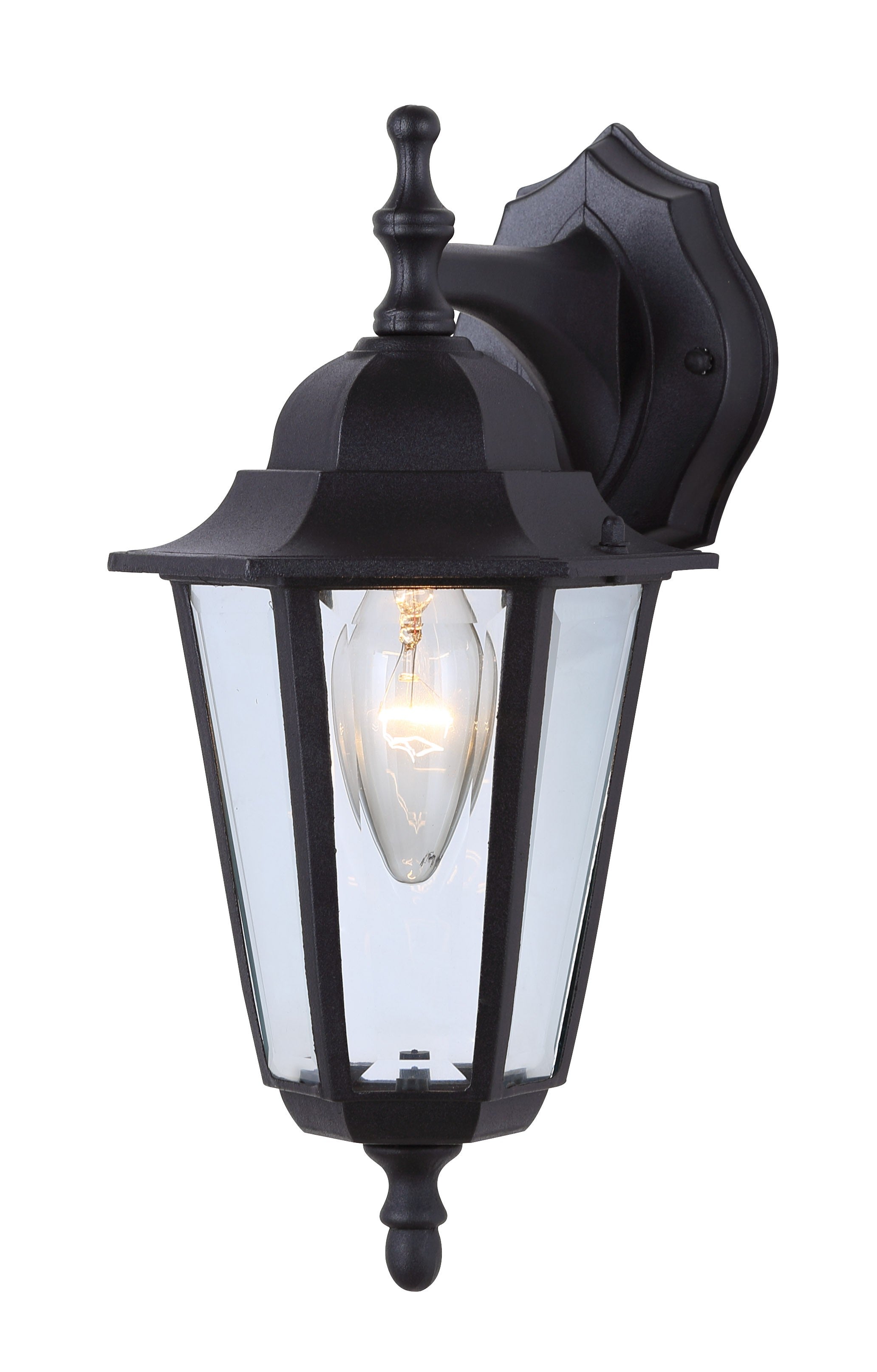 CANARM Canarm IOL2BK 1-Light Outdoor Downlight 100W 8 in L x 6-1/4 in W x 14 in H