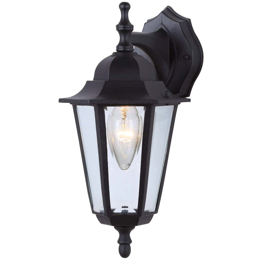 CANARM Canarm IOL2BK 1-Light Outdoor Downlight 100W 8 in L x 6-1/4 in W x 14 in H