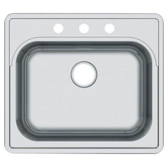 COMPASS Compass 482-6509 single bowl rear drain ADA sink 25x22x5-1/2 feet' 18 gauge 3 hole faucet deck