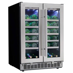 DANBY Danby DWC047D1BSSPR Silhouette by Danby Napa French Door Wine Cooler 4.7 Cu. Ft. 24-Inch Wide 42 Bottle