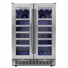 DANBY Danby DWC047D1BSSPR Silhouette by Danby Napa French Door Wine Cooler 4.7 Cu. Ft. 24-Inch Wide 42 Bottle