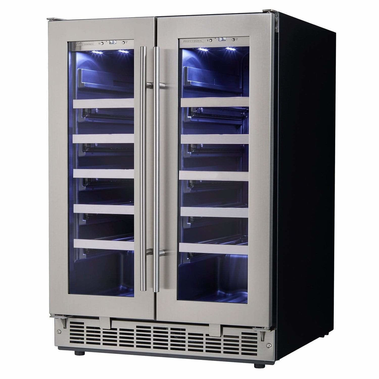 DANBY Danby DWC047D1BSSPR Silhouette by Danby Napa French Door Wine Cooler 4.7 Cu. Ft. 24-Inch Wide 42 Bottle