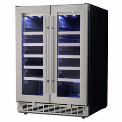 DANBY Danby DWC047D1BSSPR Silhouette by Danby Napa French Door Wine Cooler 4.7 Cu. Ft. 24-Inch Wide 42 Bottle