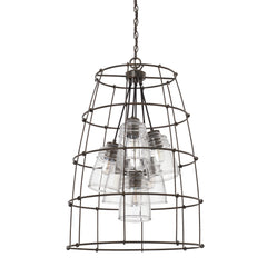 CAPITAL LIGHTING Capital Lighting 529761NG-462 Turner 6-Light Medium E-26 Incandescent Foyer Lighting 100W
