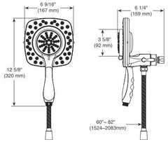DELTA FAUCET Delta Faucet 58066 combination showerhead/hand shower 5-setting 2-in-1 shower arm mount 6-9/16 inch width