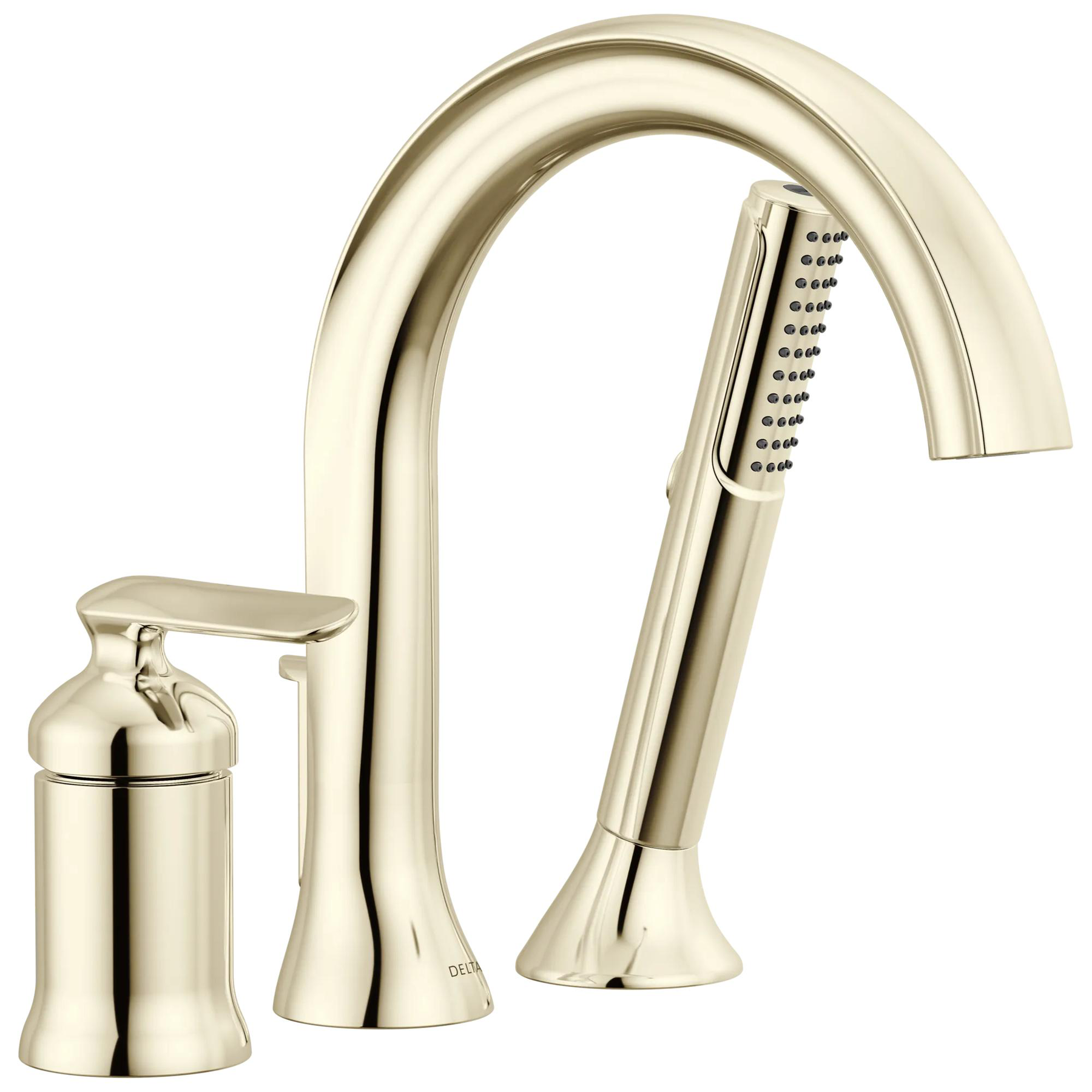 DELTA FAUCET Delta Faucet T3745-PN-PR Three Hole Roman Tub Trim with Hand Shower 3-hole 8-16 inch installation