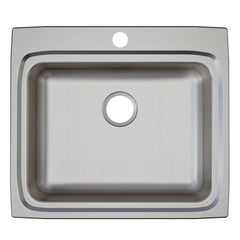 ELKAY Elkay LRAD252265MR2 Lustertone 2 Hole Stainless Steel Single Bowl Drop-in Kitchen Sink 25 x 22 in.