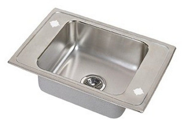 ELKAY Elkay DRKAD2220554 Lustertone Classic Stainless Steel 22 inches x 19-1/2 inches x 5-1/2 inches Single Bowl Drop-in Classroom ADA Sink
