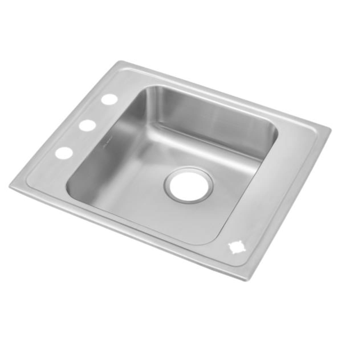 ELKAY Elkay DRKAD222055FR4 Lustertone Classic Stainless Steel 22 inches x 19-1/2 inches x 5-1/2 inches Single Bowl Drop-in Classroom ADA Sink