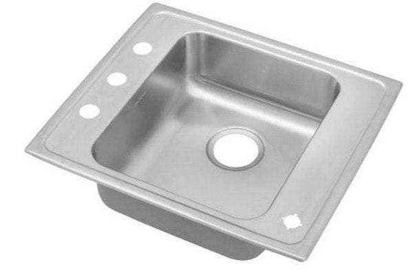 ELKAY Elkay DRKAD222055FR4 Lustertone Classic Stainless Steel 22 inches x 19-1/2 inches x 5-1/2 inches Single Bowl Drop-in Classroom ADA Sink