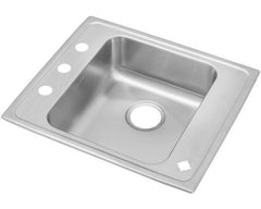 ELKAY Elkay DRKAD222055FR4 Lustertone Classic Stainless Steel 22 inches x 19-1/2 inches x 5-1/2 inches Single Bowl Drop-in Classroom ADA Sink