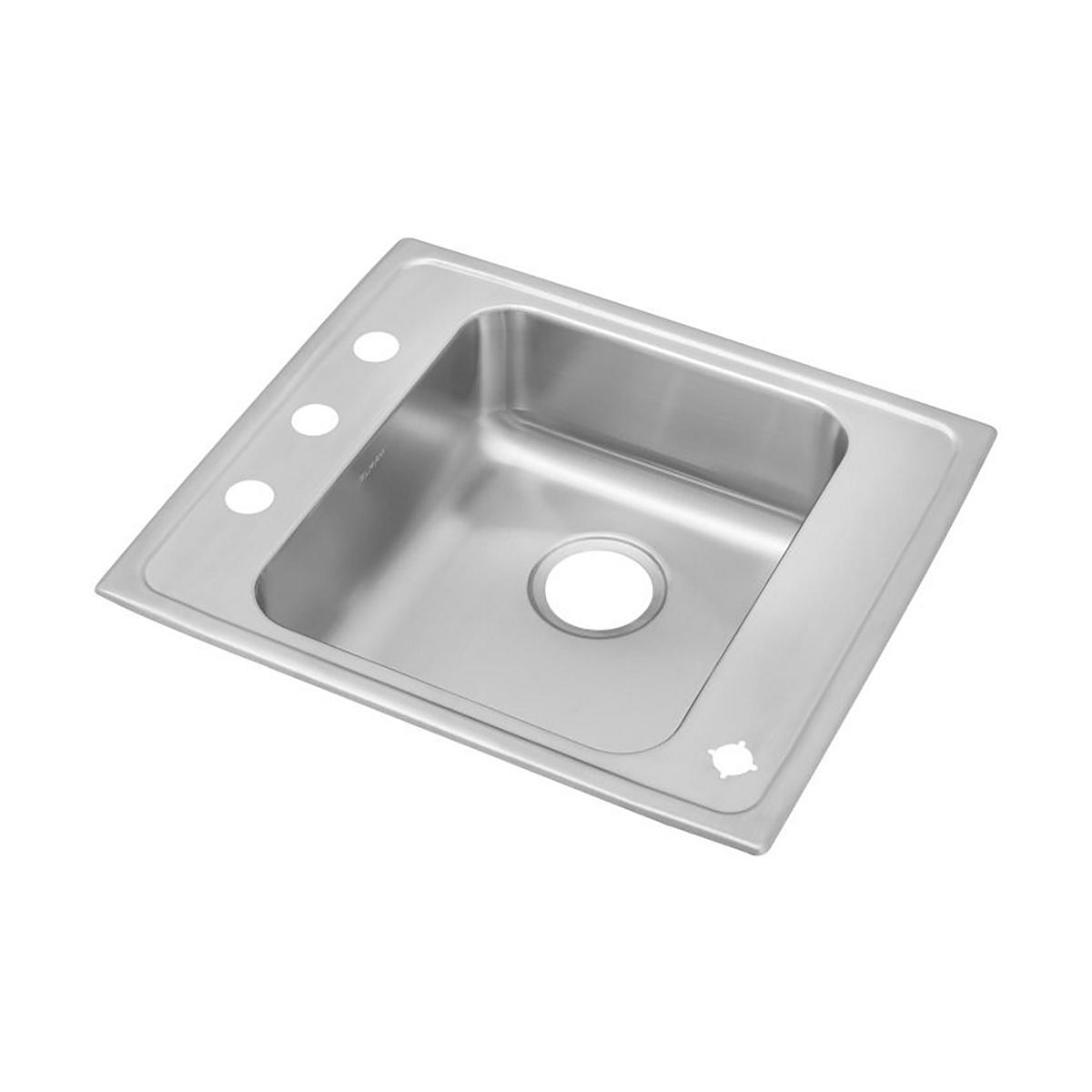 ELKAY Elkay DRKADQ2220554 Lustertone Classic Stainless Steel Single Bowl Drop-in Classroom ADA Sink 22 inches x 19-1/2 inches x 5-1/2 inches