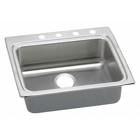 ELKAY Elkay LRAD2522600 Lustertone Classic Stainless Steel 25 inches x 22 inches x 6 inches Single Bowl Drop-in ADA Sink