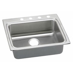 ELKAY Elkay LRAD2522600 Lustertone Classic Stainless Steel 25 inches x 22 inches x 6 inches Single Bowl Drop-in ADA Sink