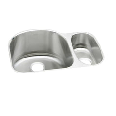 ELKAY Elkay ELUH272010RDBG Lustertone Classic Stainless Steel Offset 70/30 Double Bowl Undermount Sink Kit 26-3/4 inches x 20 inches x 10 inches