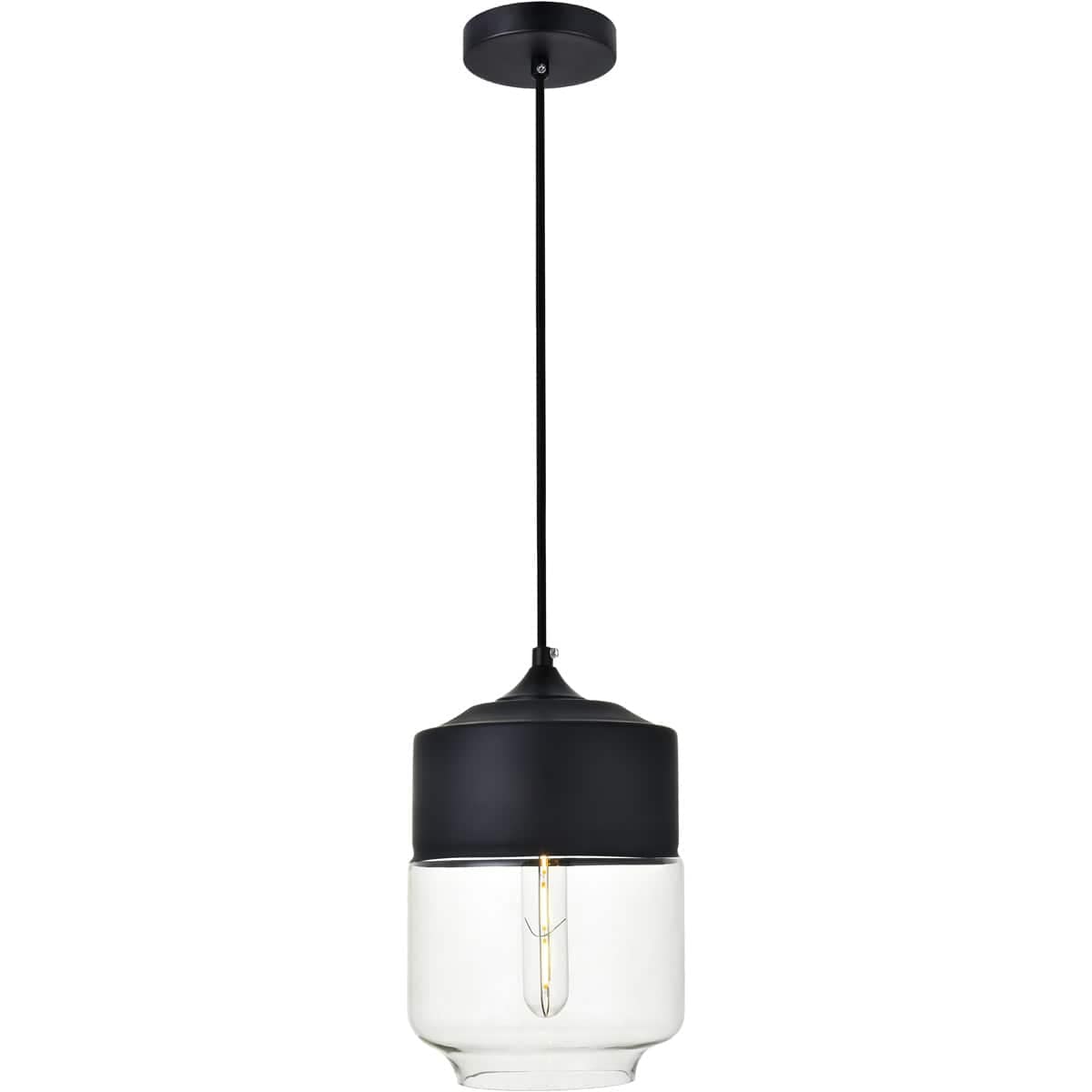 ELEGANT LIGHTING Elegant Lighting LD2241BK Pendant 40W 1 Light