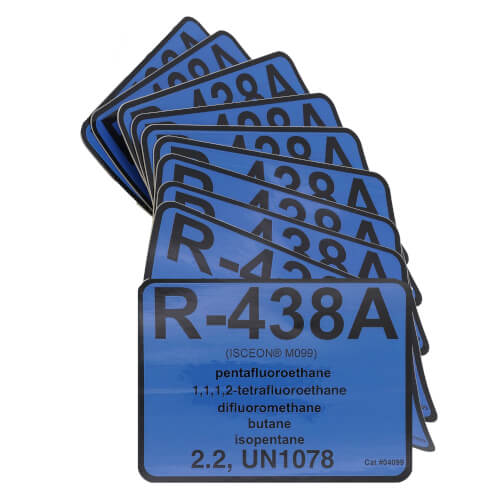 DIVERSITECH Diversitech 4099 refrigerant ID label R-438A / MO99 10 pack