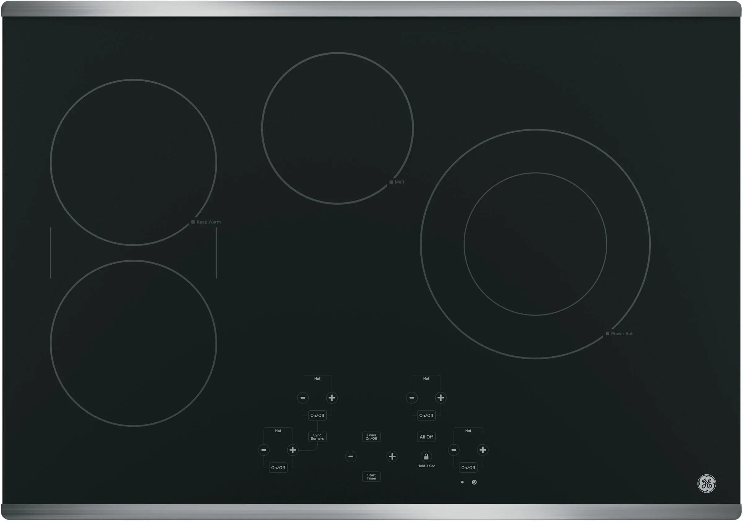 GENERAL ELECTRIC General Electric JP5030SJSS 30 inch Built-In Touch Control Electric Cooktop 3100W
