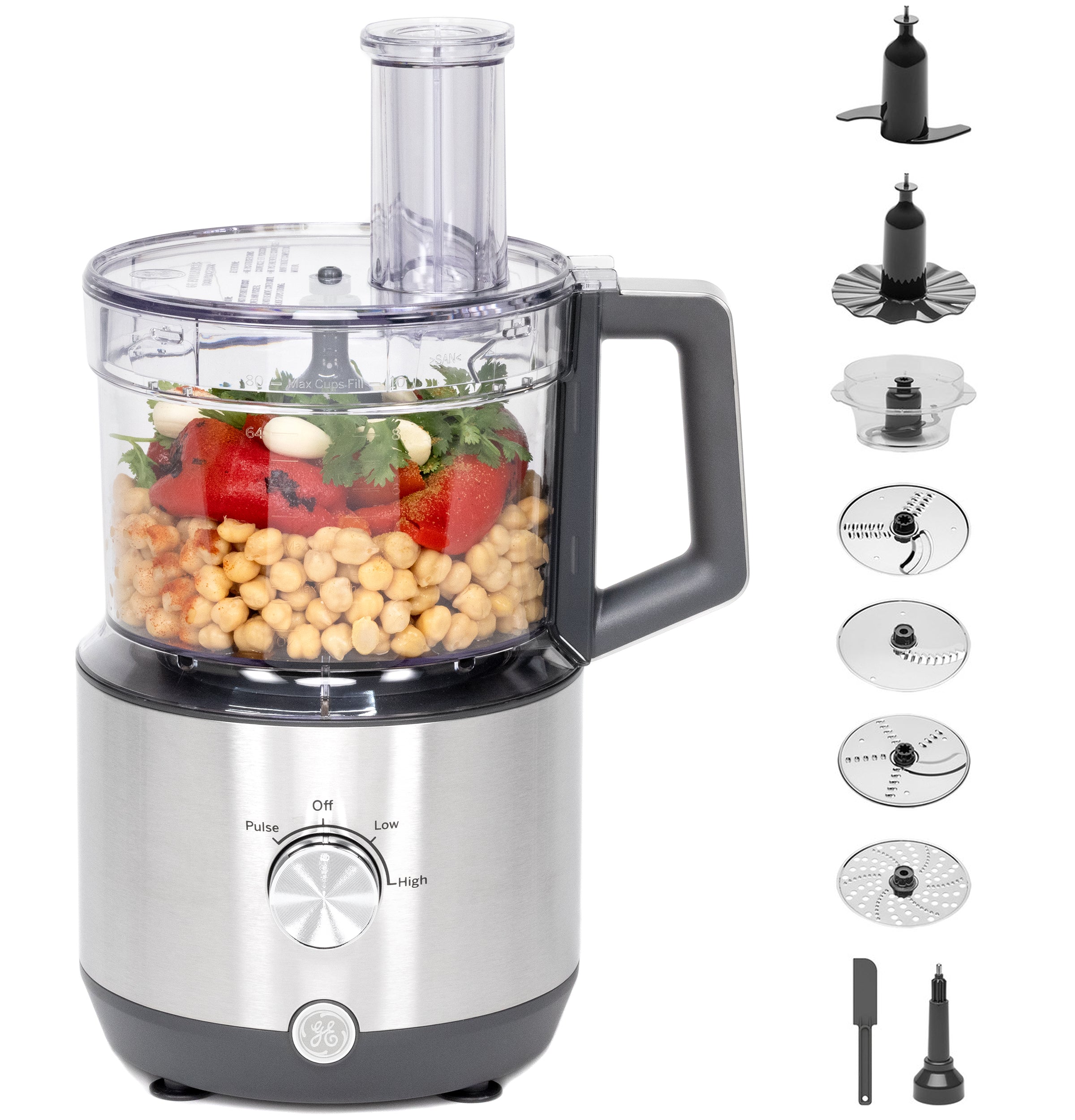 GENERAL ELECTRIC GE G8P1AASSPSS 12-cup food processor 550w