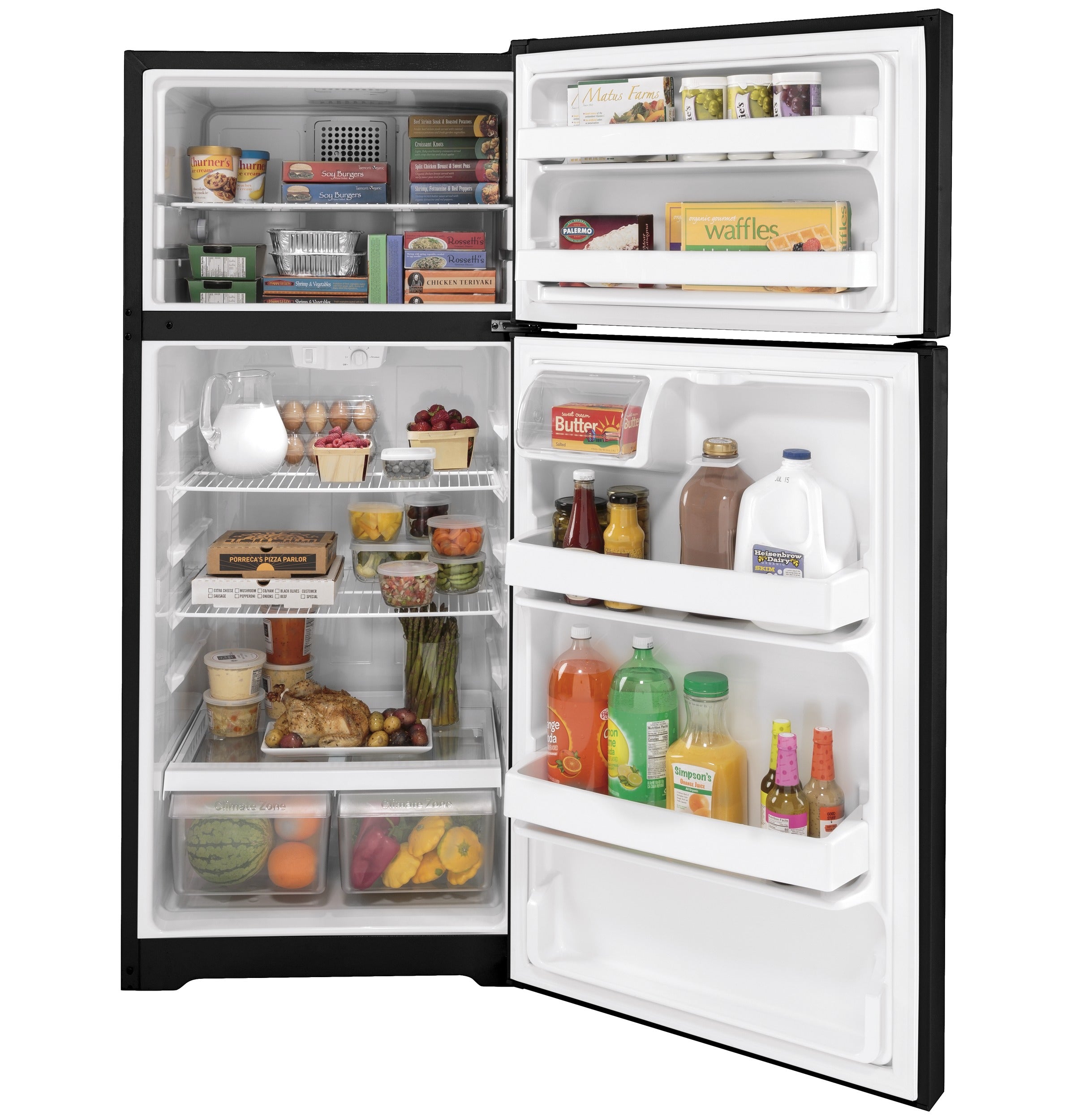 GENERAL ELECTRIC General Electric GTS17DTNRBB 16.6 Cu. Ft. Top-Freezer Refrigerator