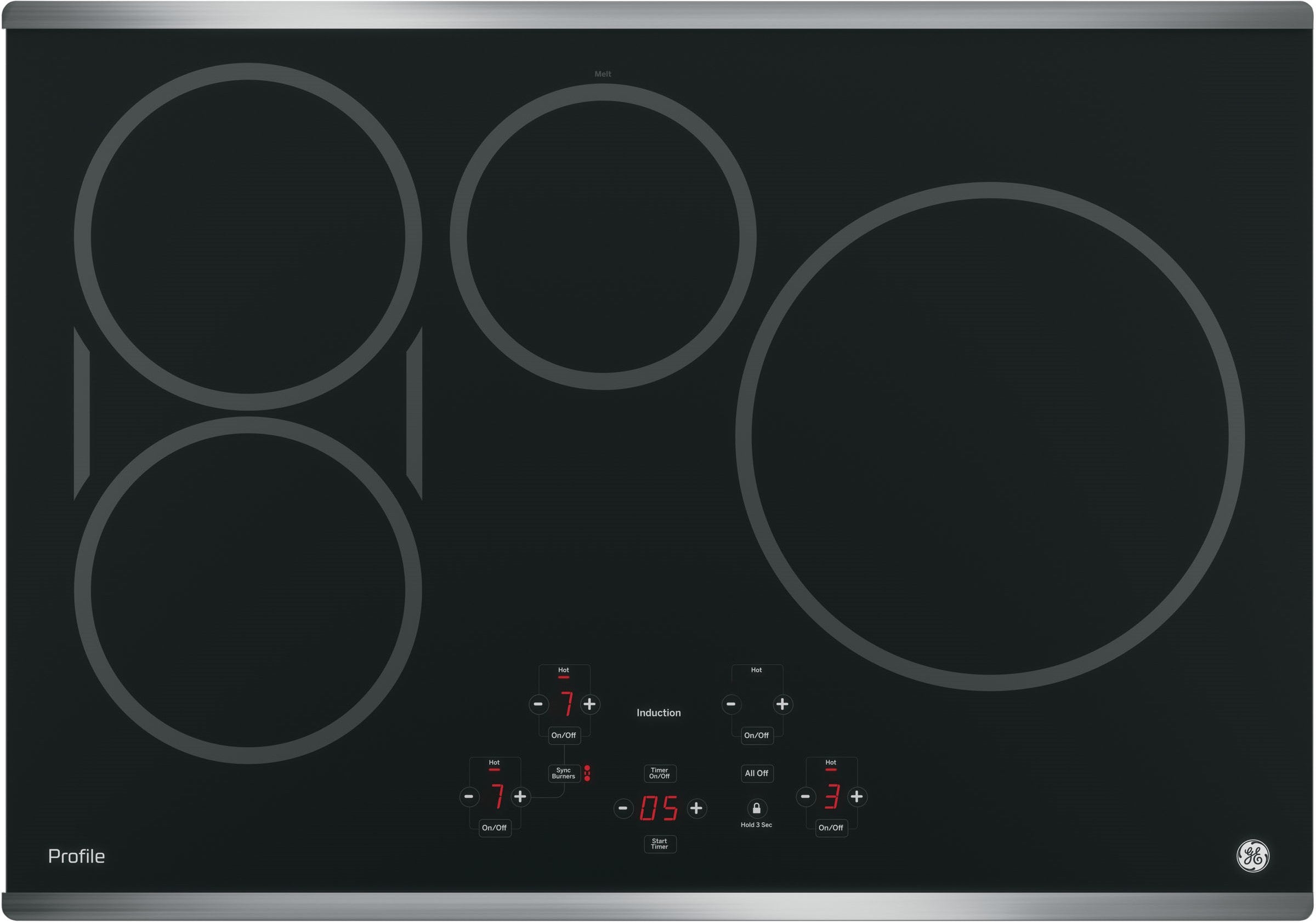 GENERAL ELECTRIC GE PHP9030SJSS Profile 30 inch Built-In Touch Control Induction Cooktop 3700-watt