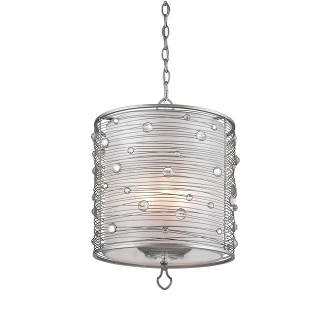 GOLDEN LIGHTING Golden Lighting 1993-3P PS Joia 3-Light Glam Drum Hanging Pendant Light