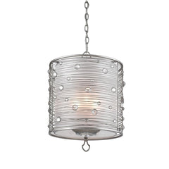 GOLDEN LIGHTING Golden Lighting 1993-3P PS Joia 3-Light Glam Drum Hanging Pendant Light