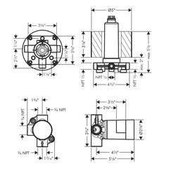 HANSGROHE Hansgrohe 26434181 Axor 2-Jet Showerhead Rough