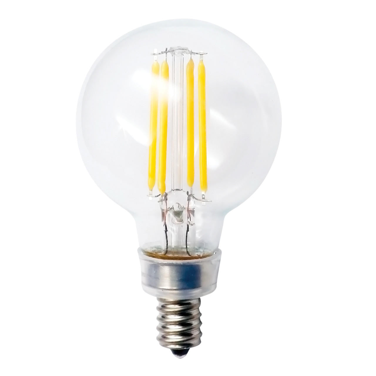 HALCO Halco 85071 led globe g16.5 filament bulb 4.5w 120v candelabra e12 base