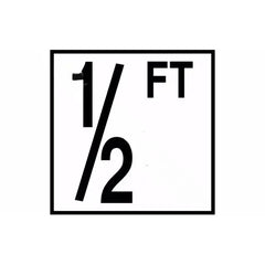 INLAYS Inlays CC620005 6in No Skid Ceramic Tile 1/2FT 6x6 Inch 5 Inch Letter Depth Marker