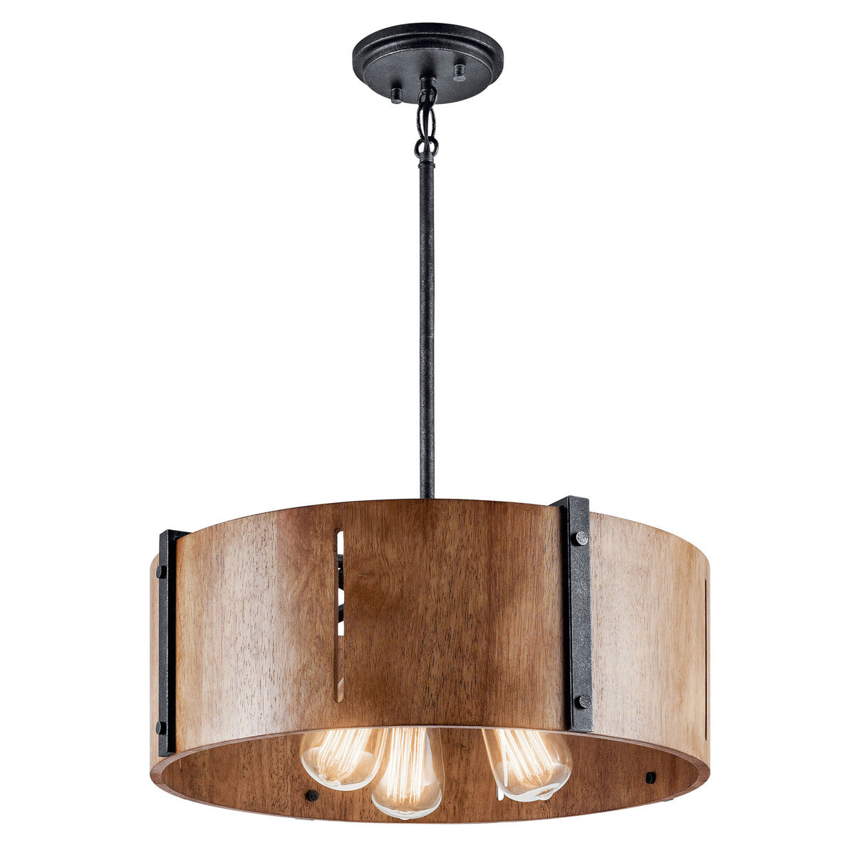 KICHLER Kichler 42644DBK Elbur 3 Light Pendant/Semi Flush 300W 18.25 Inch Width 8.5 Inch Height