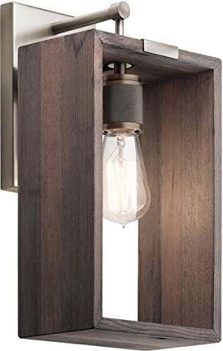 KICHLER Kichler 44218CLP contemporary modern one light wall sconce from industrial frames collection 60 watts 8 inch