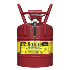 JUSTRITE Justrite 7350110 Accuflow Type II DOT Transport Safety Can for Flammable Liquids 5 Gal. 5/8 Inch Metal Hose 7350210