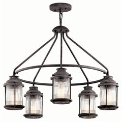 KICHLER Kichler 49667WZC Ashland Bay 5-Light Outdoor Chandelier 60W 26 inch width 20 inch height