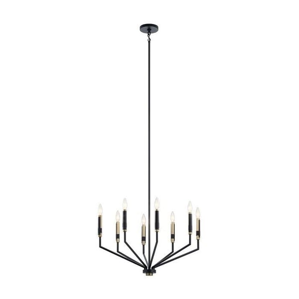 KICHLER Kichler 52349BK Armand Contemporary Style Non-Dimmable Chandelier 60W 8-Light 26in