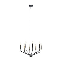 KICHLER Kichler 52349BK Armand Contemporary Style Non-Dimmable Chandelier 60W 8-Light 26in