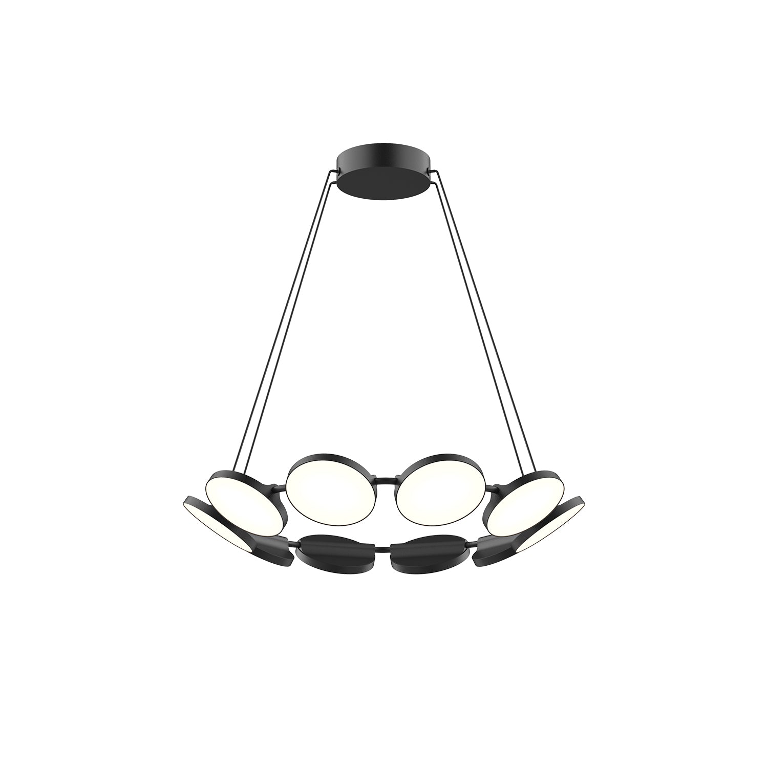 KUZCO LIGHTING Kuzco Lighting CH72225-BK Novel Chandelier 82W 25-in