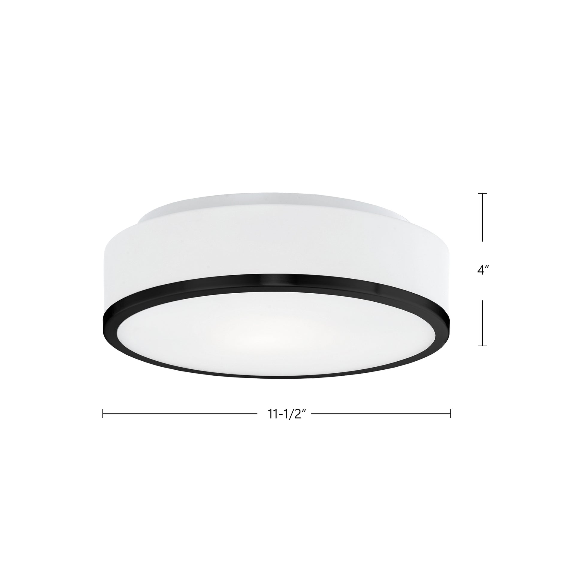 KUZCO LIGHTING Kuzco Lighting 599002BK Charlie Flush Mount 2 x 40W 12-in