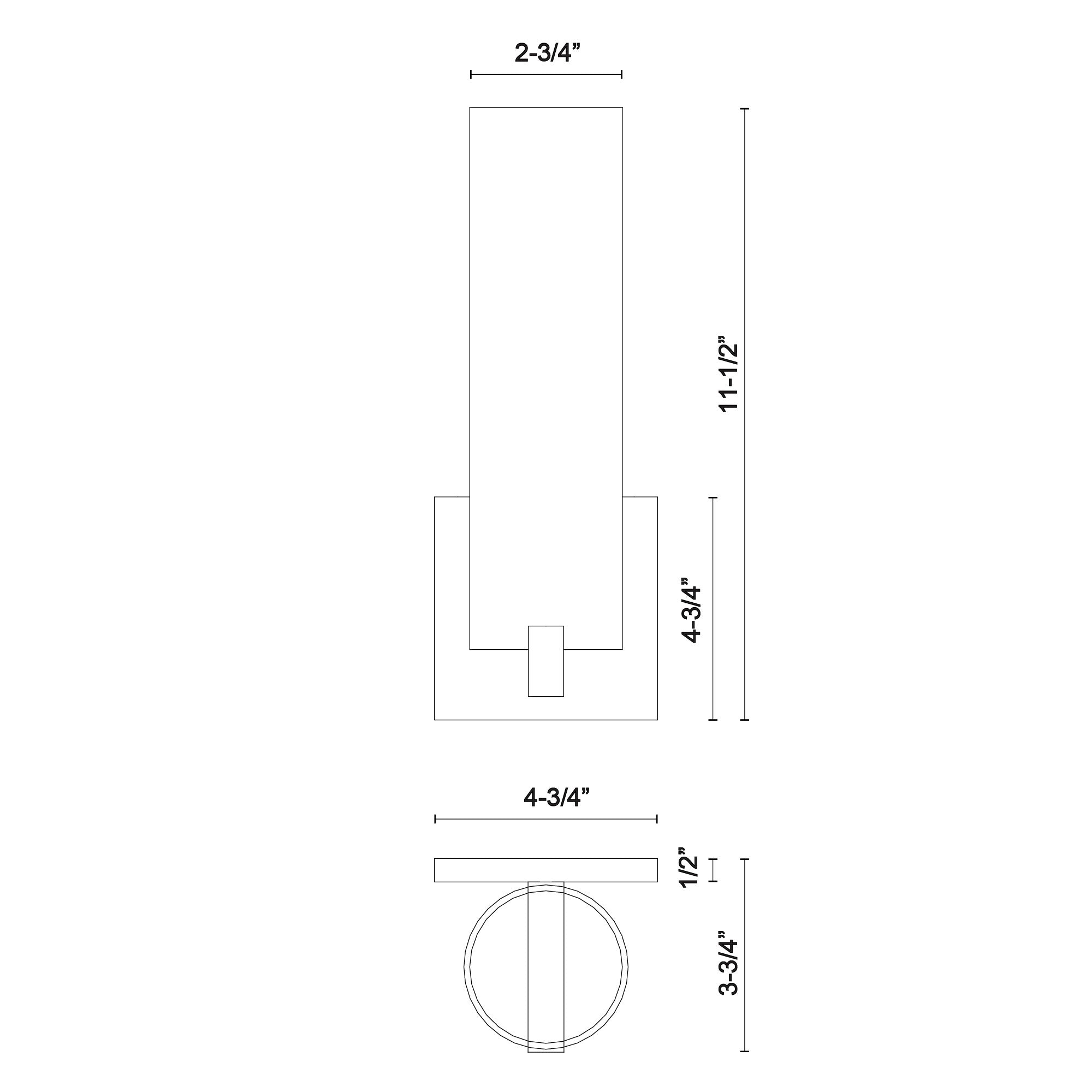 KUZCO LIGHTING Kuzco Lighting 601484BK-LED Elizabeth 12-in Wall Sconce 11W